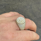 Round Cut Diamond Yellow Gold Hip Hop Ring  customdiamjewel   