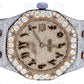 VVS Moissanite Diamond Watch AP Royal Oak Stainless Steel Gold Plated Watch 36.85 CTW (Approx)  customdiamjewel   