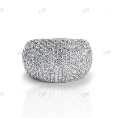 Dome Design Iced Out Moissanite Hip Hop Rings hip hop jewelry CustomDiamJewel