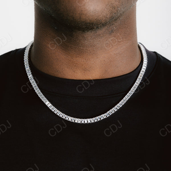 Unique Baguette Cut Hip Hop Tennis Chain  customdiamjewel   