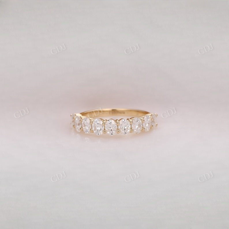 1.52CTW Oval Cut Lab Grown Diamond Half Eternity Wedding Band  customdiamjewel   