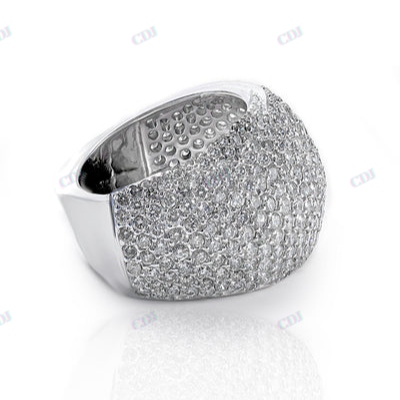 Dome Design Iced Out Moissanite Hip Hop Rings hip hop jewelry CustomDiamJewel