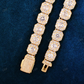 Unique Clustered Diamonds Yellow gold Tennis Chain hip hop jewelry CustomDiamJewel