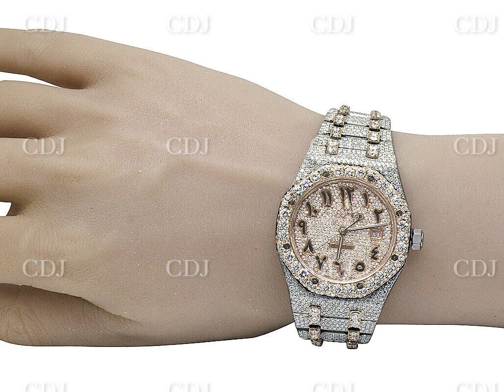 Natural Diamond Watch For Men CDJ Men Women High-end Luxury Brand Bling Natural Diamond Watches Customized Watches  customdiamjewel   