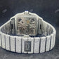 Two Tone Cartier Skelton Ice Out Diamond Watch  customdiamjewel   