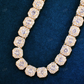 Unique Clustered Diamonds Yellow gold Tennis Chain hip hop jewelry CustomDiamJewel