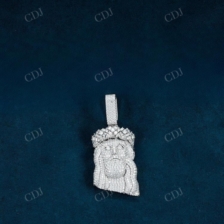 Jesus Face Full Iced Out Diamond Hip Hop Pendant  customdiamjewel   