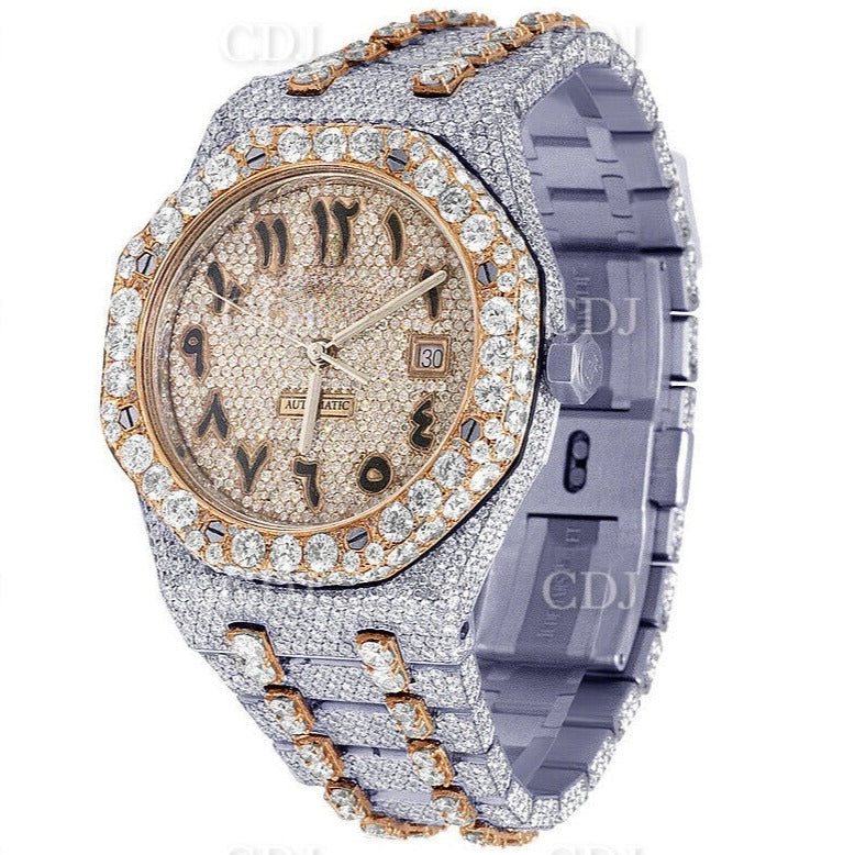 Natural Diamond Watch For Men CDJ Men Women High-end Luxury Brand Bling Natural Diamond Watches Customized Watches  customdiamjewel   