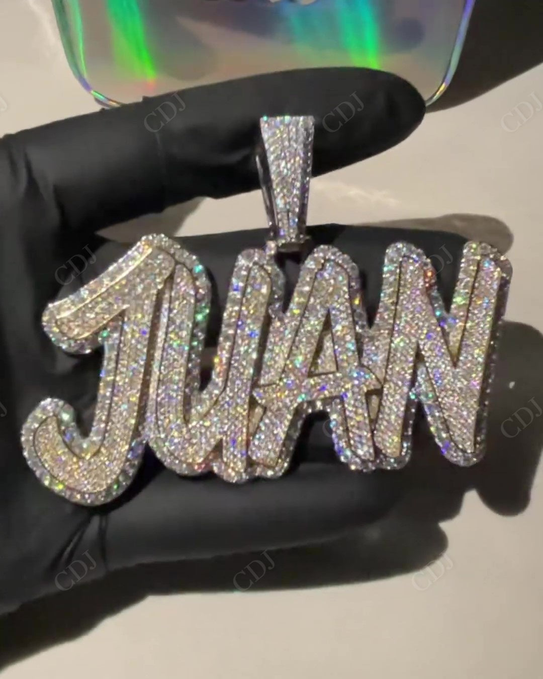 Hip Hop JUAN Custom Letter Pendant hip hop jewelry CustomDiamJewel   