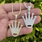 Round Diamond Solid Gold Crown Hiphop Pendant  customdiamjewel   