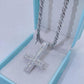 Baguette Cut Diamond Cross Charm Pendant  customdiamjewel   