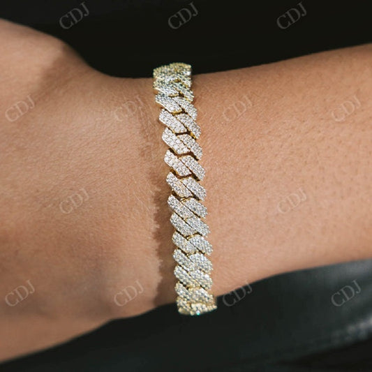 Hip Hop Moissanite Cuban Bracelet  CustomDiamJewel   