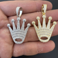 Round Diamond Solid Gold Crown Hiphop Pendant  customdiamjewel   