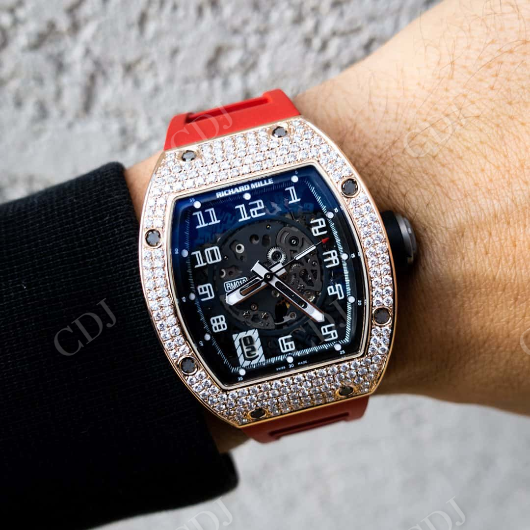 Richard Mille Custom Rose Gold Diamond Watch  customdiamjewel   