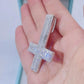 Baguette Cut Diamond Cross Charm Pendant  customdiamjewel   