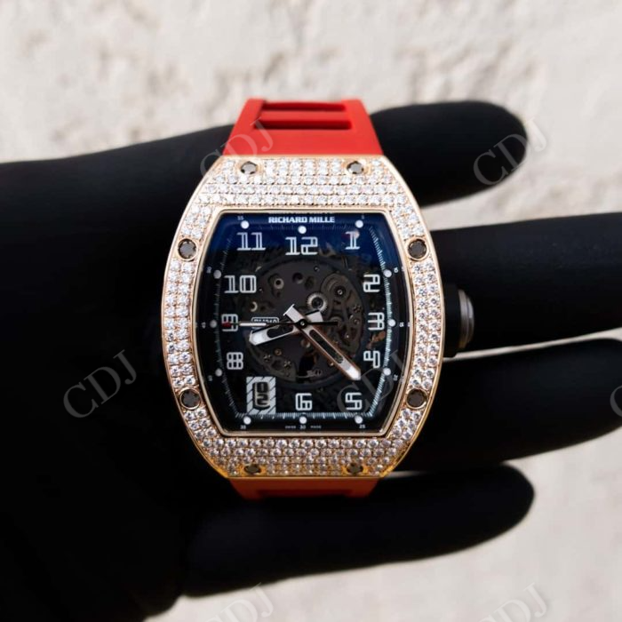 Richard Mille Custom Rose Gold Diamond Watch – customdiamjewel