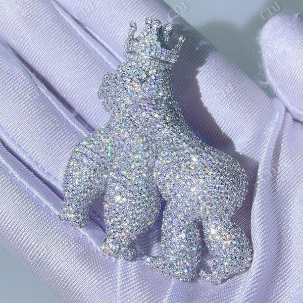 Diamond Iced Out Gorilla Pendant For Men  customdiamjewel   