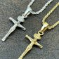 Small Plain Gold Cross Jesus Crucifix Pendant  customdiamjewel   