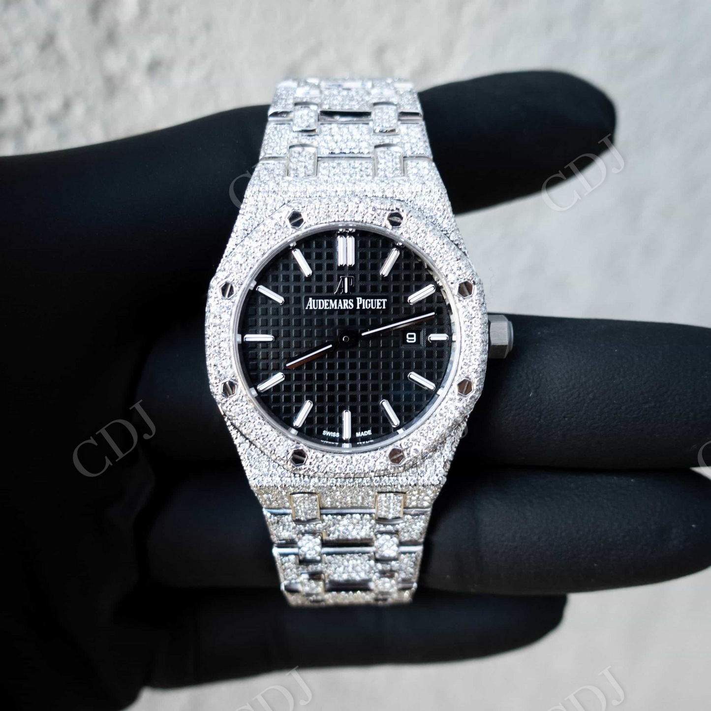 Royal Oak Quartz Audemars Piguet Diamond Watch  customdiamjewel   