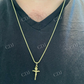 Small Plain Gold Cross Jesus Crucifix Pendant  customdiamjewel   