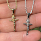 Small Plain Gold Cross Jesus Crucifix Pendant  customdiamjewel   