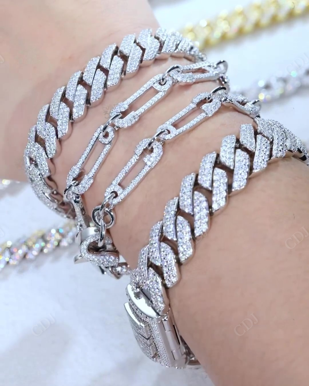 VVS 925 Sterling Silver Diamond Bracelet hip hop jewelry CustomDiamJewel   