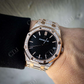 Rose Gold Plated Custom Diamond Audemars Piguet Watch  customdiamjewel   