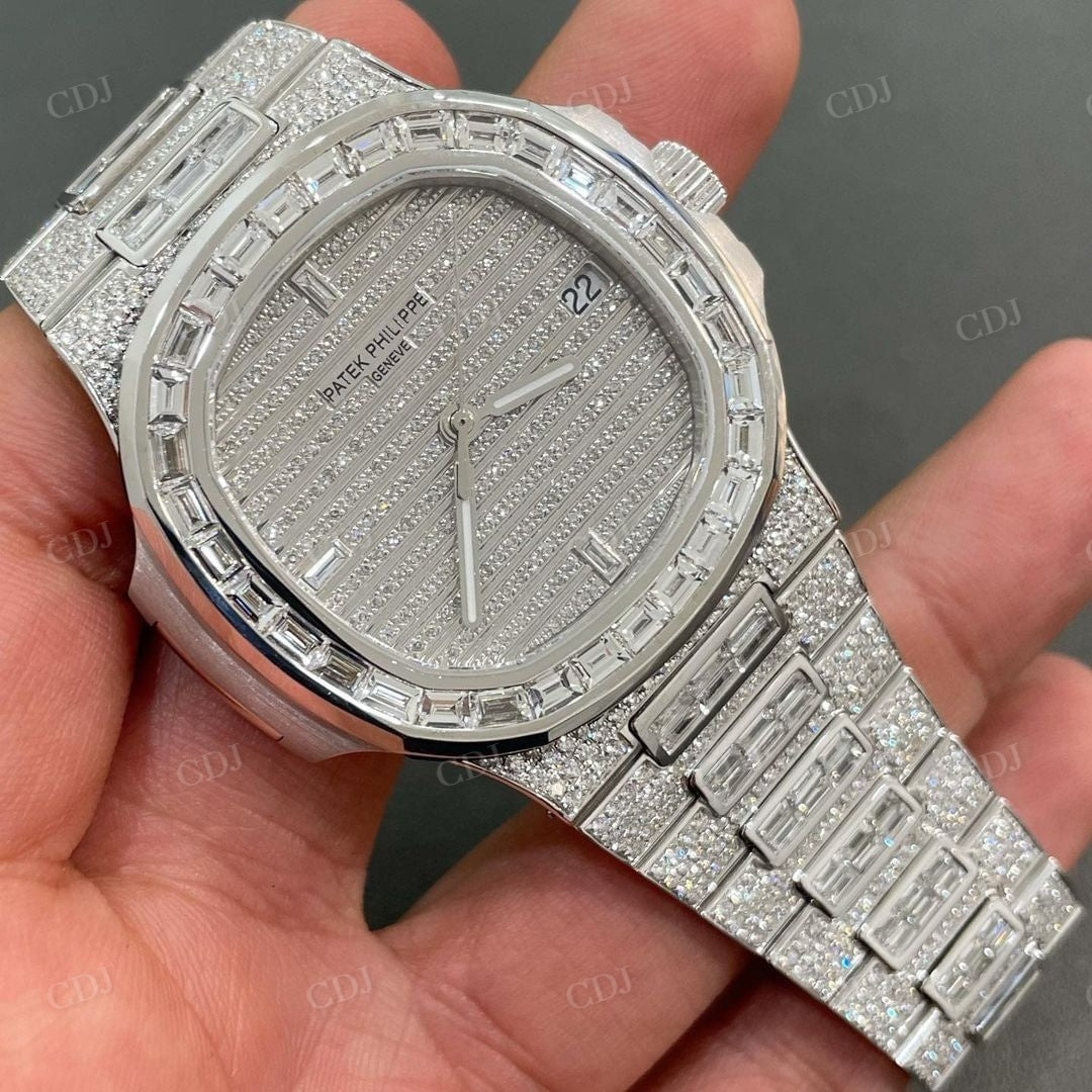 Patek Philippe Stainless Steel Diamond Wrist Watch  customdiamjewel   