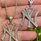 Iced Diamond Hip Hop New York Pendant  customdiamjewel   