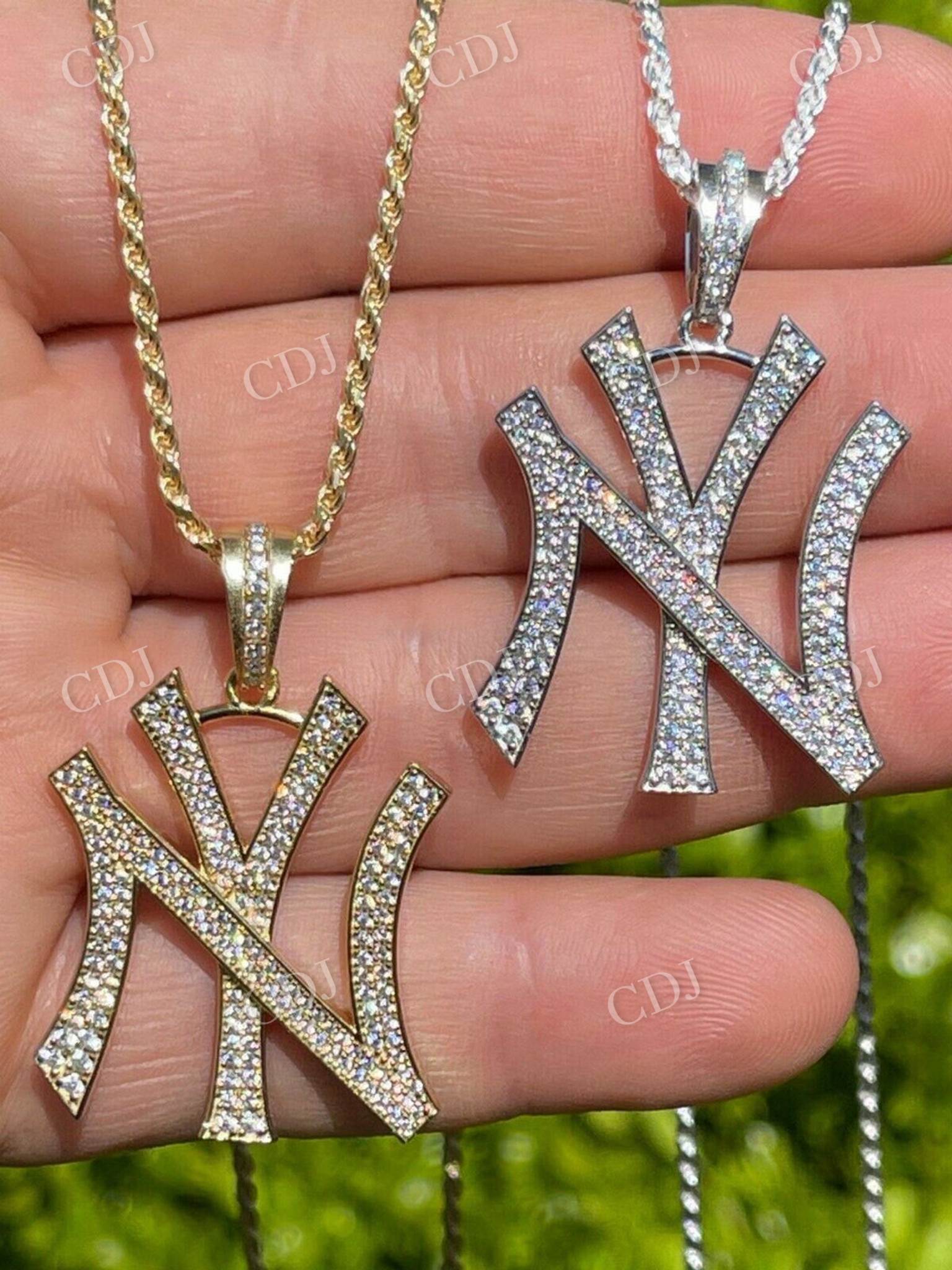 Iced Diamond Hip Hop New York Pendant  customdiamjewel   