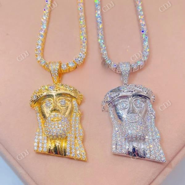 Iced Out Diamond Jesus Pendant For Men  customdiamjewel   