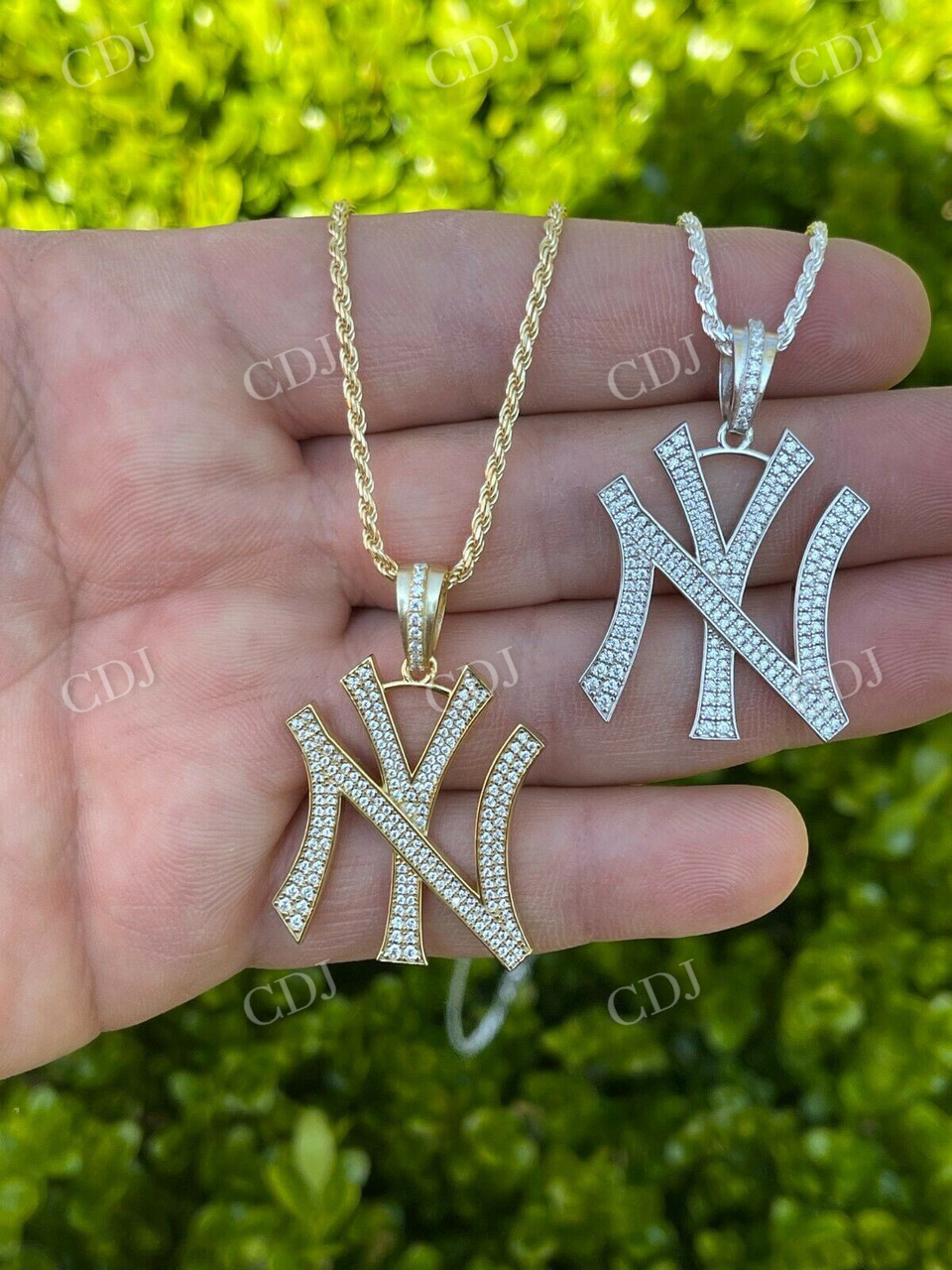 Iced Diamond Hip Hop New York Pendant  customdiamjewel   