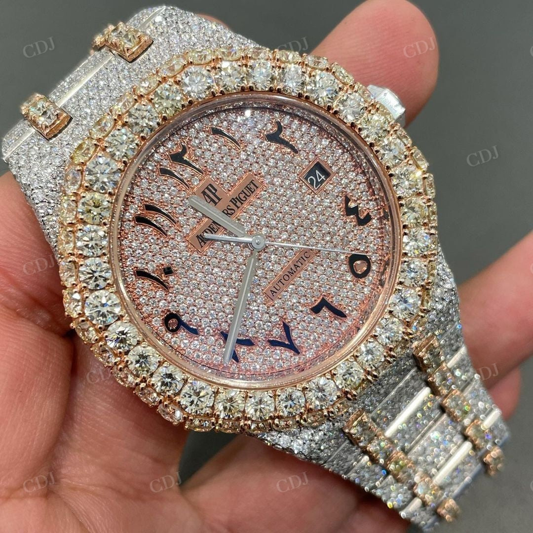 Automatic Swiss Movement AP Diamond Watch  customdiamjewel   