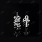 Moissanite Cross Iced Out Stud Earrings  CustomDiamJewel   