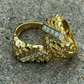 Men's Diamond Nugget Ring  customdiamjewel   