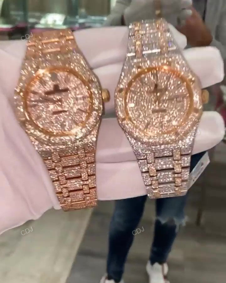 Fully Iced Out VVS Diamond Quality Hip Hop Watch hip hop jewelry CustomDiamJewel   