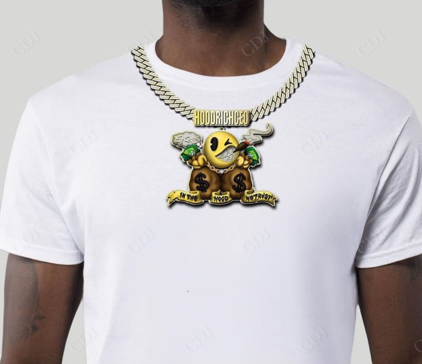 Enamel 3D Printed Customs Cartoon Pendant hip hop jewelry CustomDiamJewel   