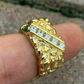 Men's Diamond Nugget Ring  customdiamjewel   