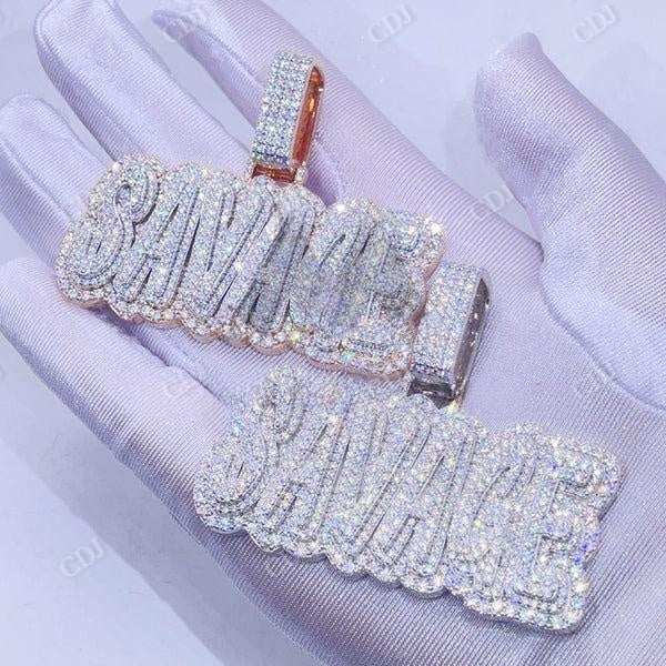 Iced Out Diamond Savage Pendant For Men  customdiamjewel   