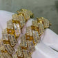 New Style Baguette Diamond Set Cuban Chain hip hop jewelry CustomDiamJewel   