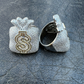 Money Dollar Sign Baguette Diamond Hip Hop Ring  customdiamjewel   