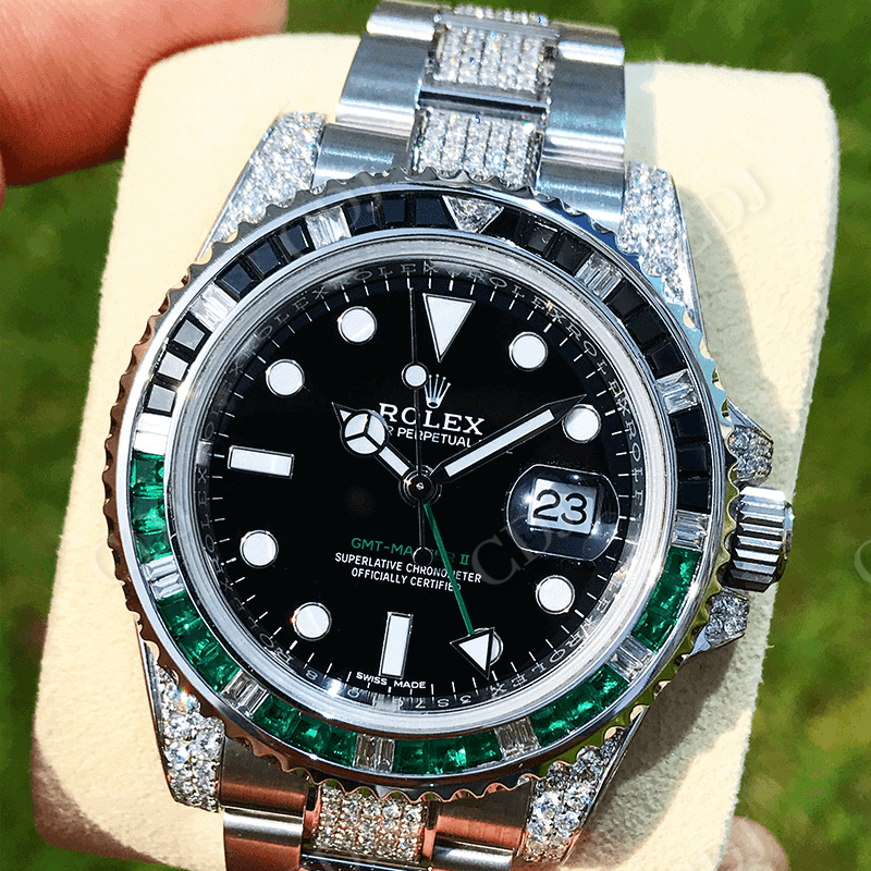 40MM Dial Diamond Rolex Custom Watch  customdiamjewel   