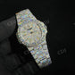 Full Iced Out Patek Philips Moissanite Studded Watch hip hop jewelry customdiamjewel   