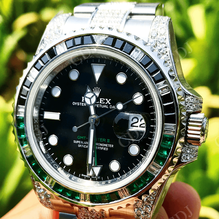 40MM Dial Diamond Rolex Custom Watch  customdiamjewel   