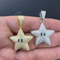 14k Gold Iced Mario Super Star Hip Hop Pendant  customdiamjewel   