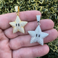 14k Gold Iced Mario Super Star Hip Hop Pendant  customdiamjewel   