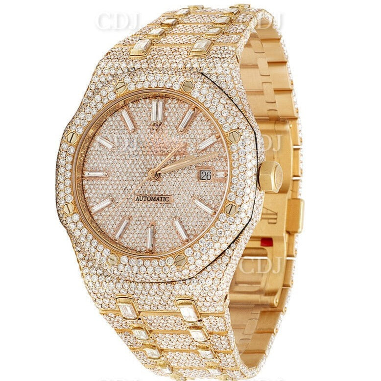 Best Selling Top Brand Luxury Watch Lab Grown Diamond Bling Watch Men Wrist Hip Hop Watch CDJ Custom Made Watch  customdiamjewel   