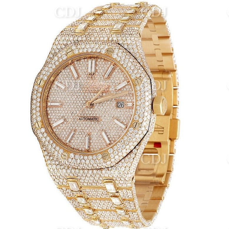 Real Diamond Watch For Rappers AP Date Just Diamond Watch Hip Hop Watch 34.75 CTW (Approx)  customdiamjewel   