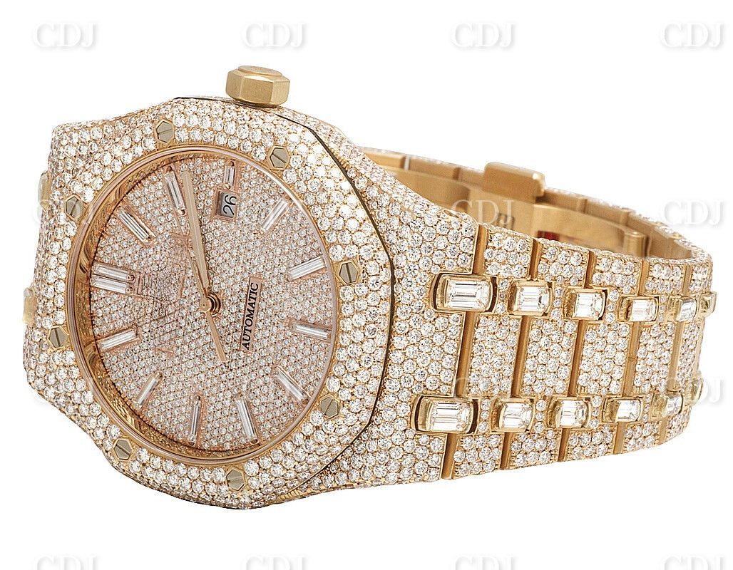 Real Diamond Watch For Rappers AP Date Just Diamond Watch Hip Hop Watch 34.75 CTW (Approx)  customdiamjewel   