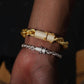 Twisted Rope Gold Bracelet with Iced Out Lab Diamond Clasp hip hop jewelry CustomDiamJewel